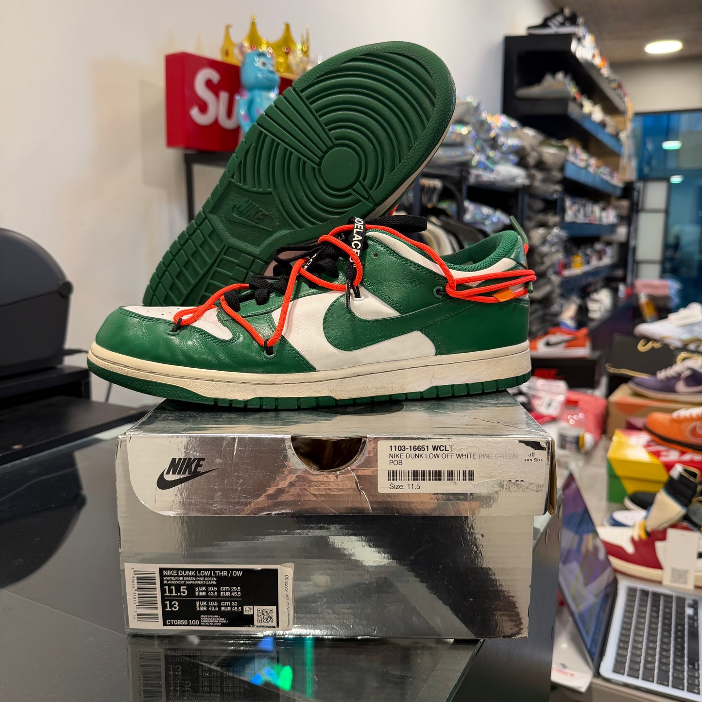 Nike Dunk Low Off-White Pine Green (USADA)