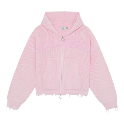 Scuffers New Light Pink Buzz Knit Zipper