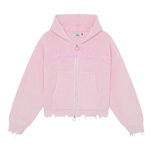 Scuffers New Light Pink Buzz Knit Zipper