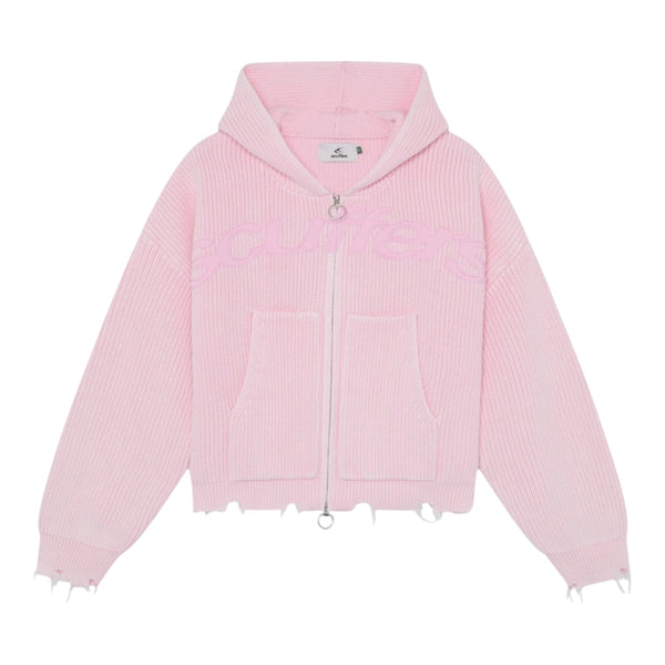 Scuffers New Light Pink Buzz Knit Zipper