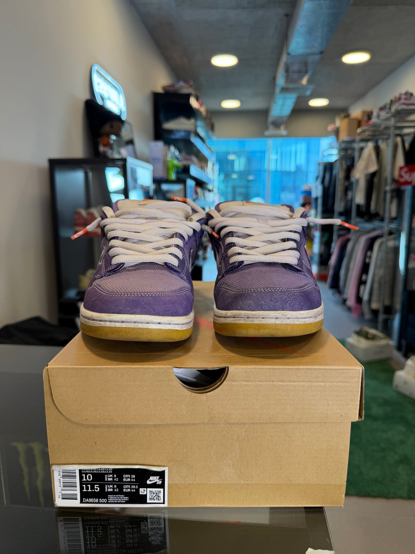 Nike SB Dunk Low Pro ISO Orange Label Unbleached Pack Lilac