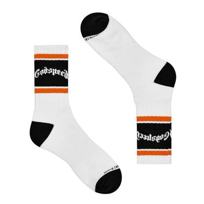 Socks Godspeed OG Logo Striped White/Orange