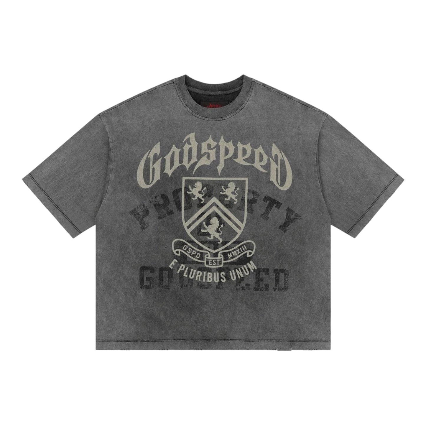 T-Shirt Godspeed Collegiate Grey Wash