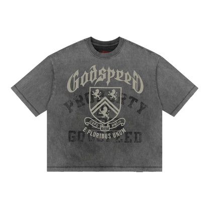 T-Shirt Godspeed Collegiate Grey Wash