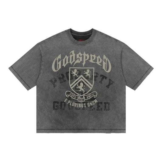 T-Shirt Godspeed Collegiate Grey Wash