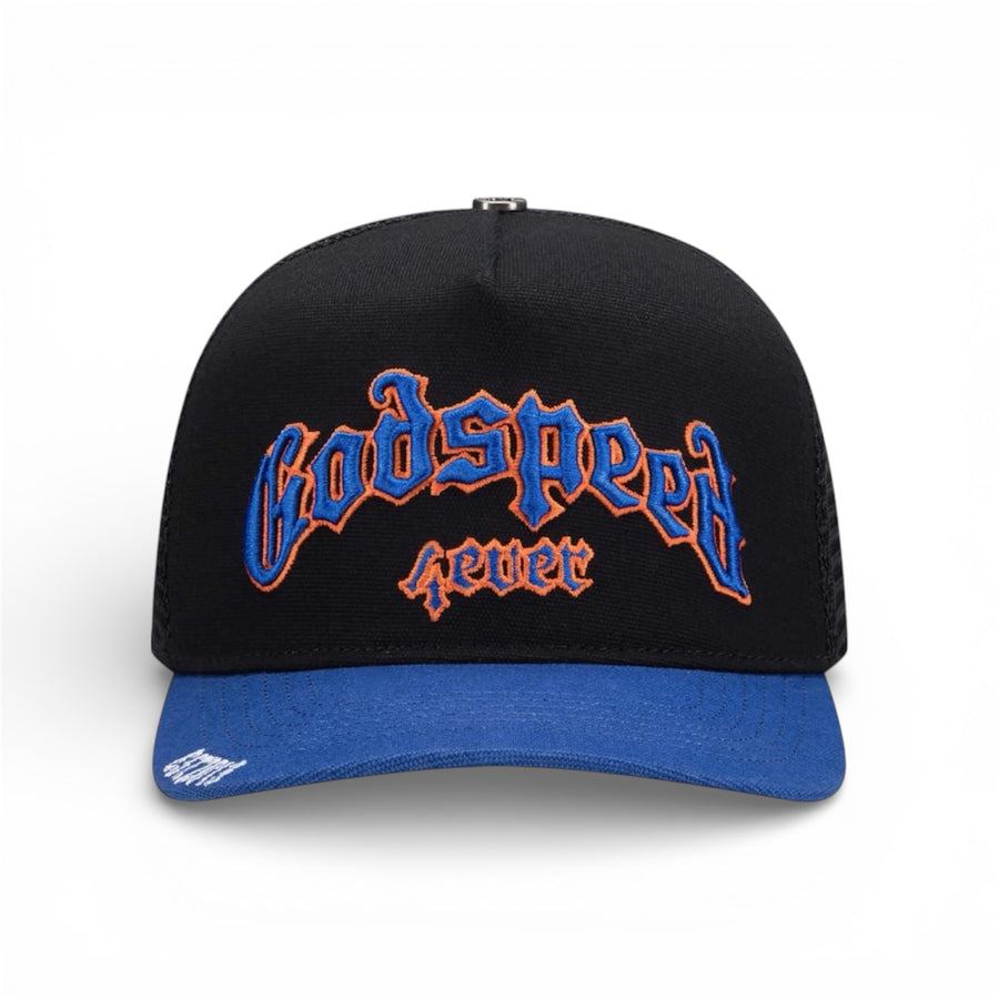 GS Forever Trucker Hat Godspeed Black/Blue/Orange Boom