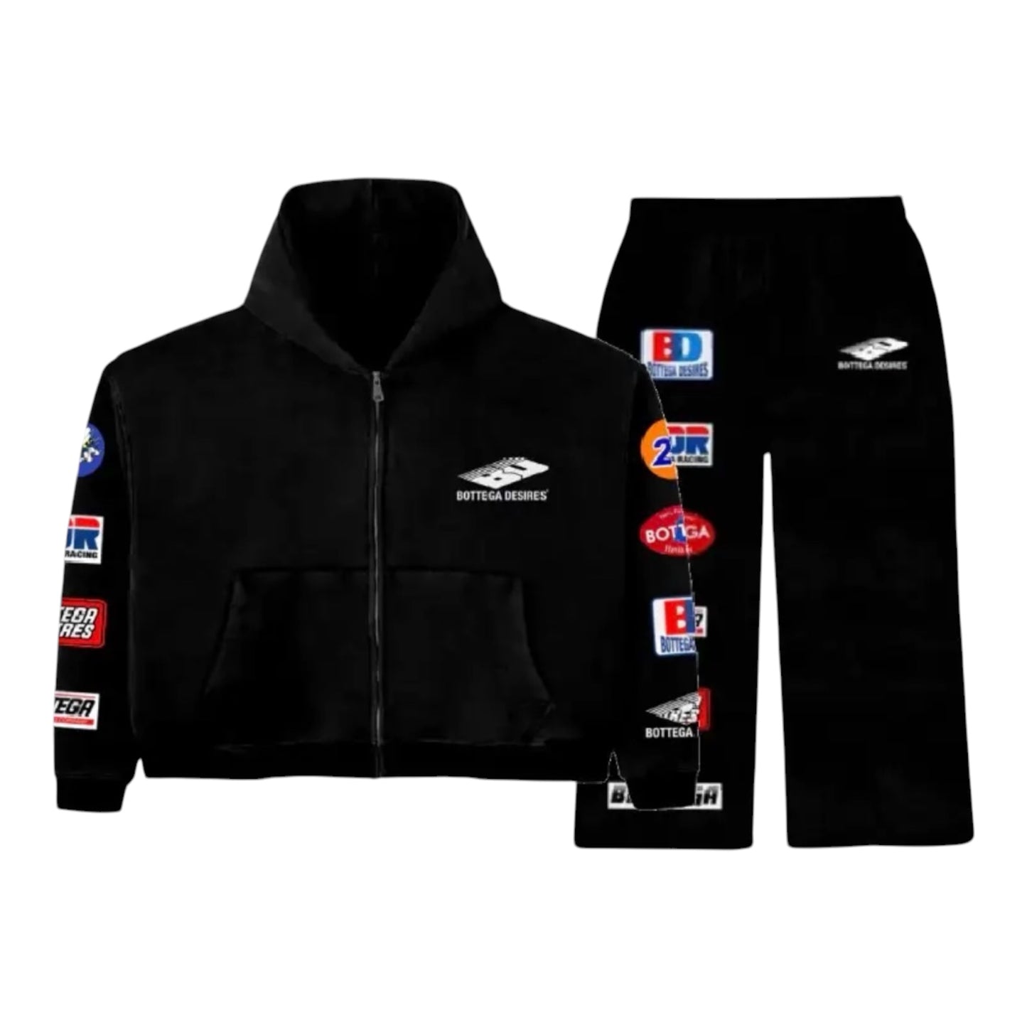 Tracksuit Bottega Desires Black Patches