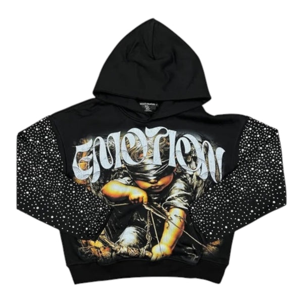 Hoodie Mixed Emotion Archer Rhinestone