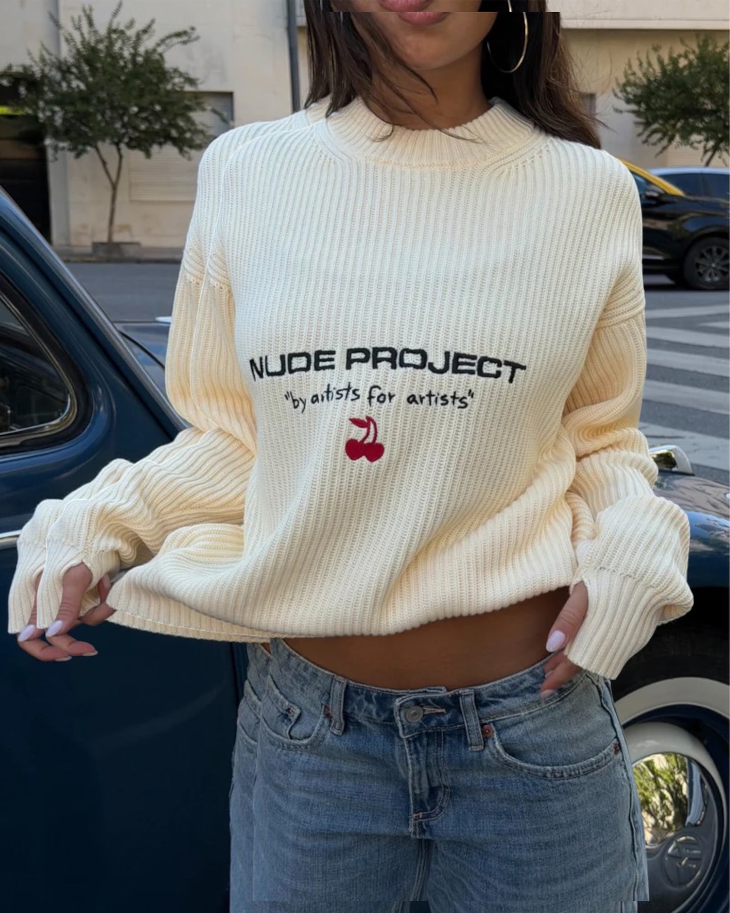 Nude Project Jersey Wavy Blanco Crema