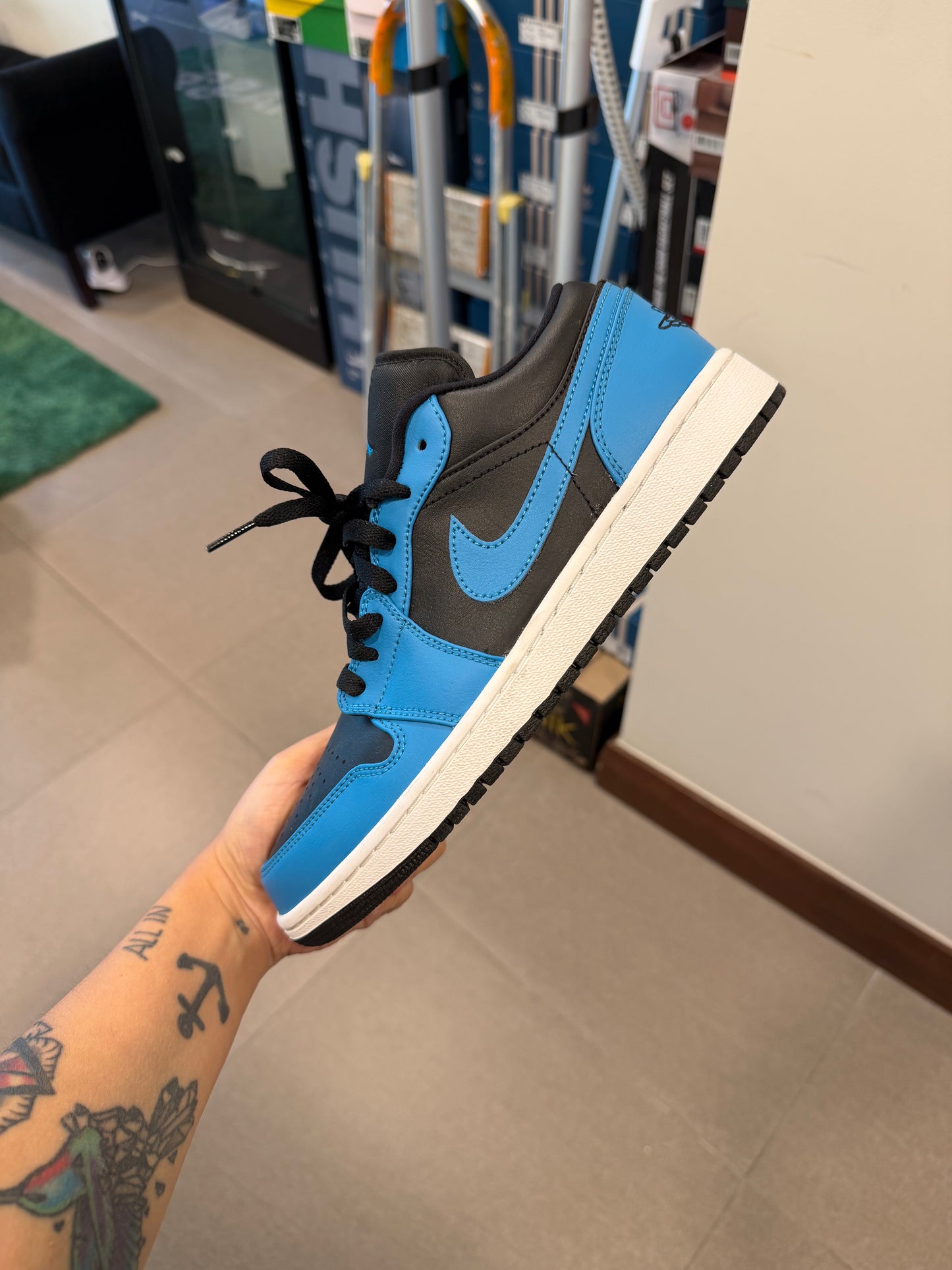 Jordan 1 Low Laser Blue Black