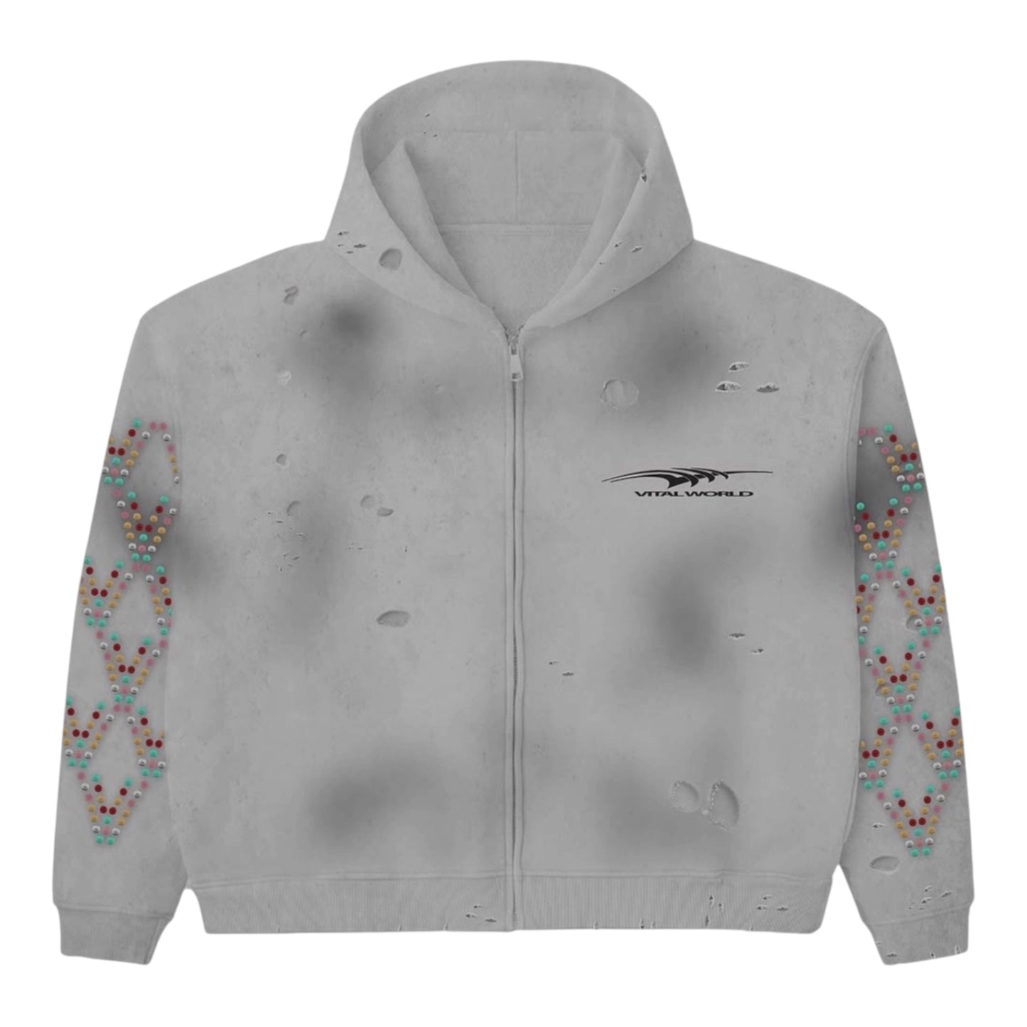 Hoodie Zip Up Vital Gray Clawstone