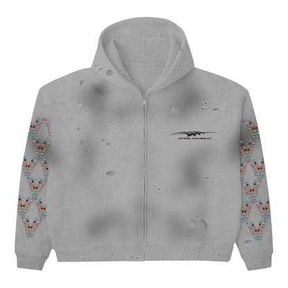 Hoodie Zip Up Vital Gray Clawstone