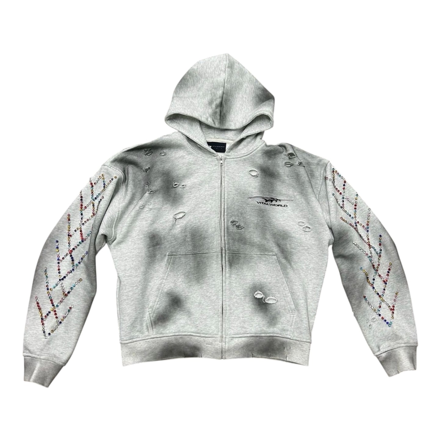 Hoodie Zip Up Vital Gray Clawstone