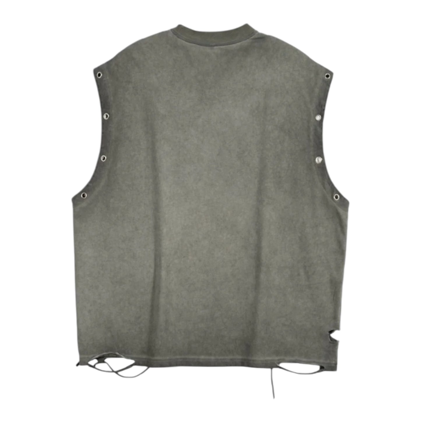 Sleeveless Vest Ripped Graphic Patch