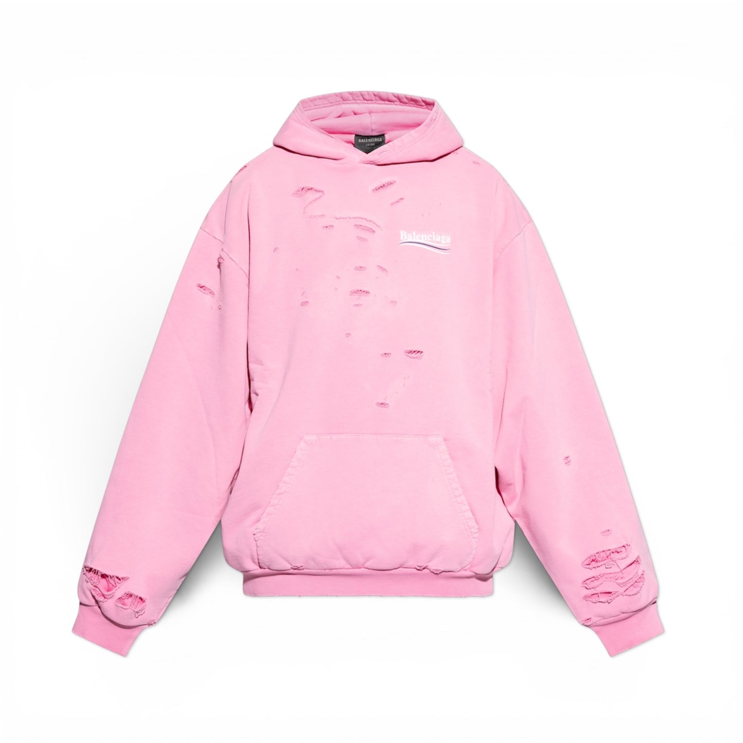 Hoodie Balenciaga Pink Political Campaign Layared