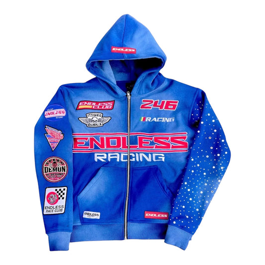 Hoodie Zip Up Nitro Blue Pit Crew