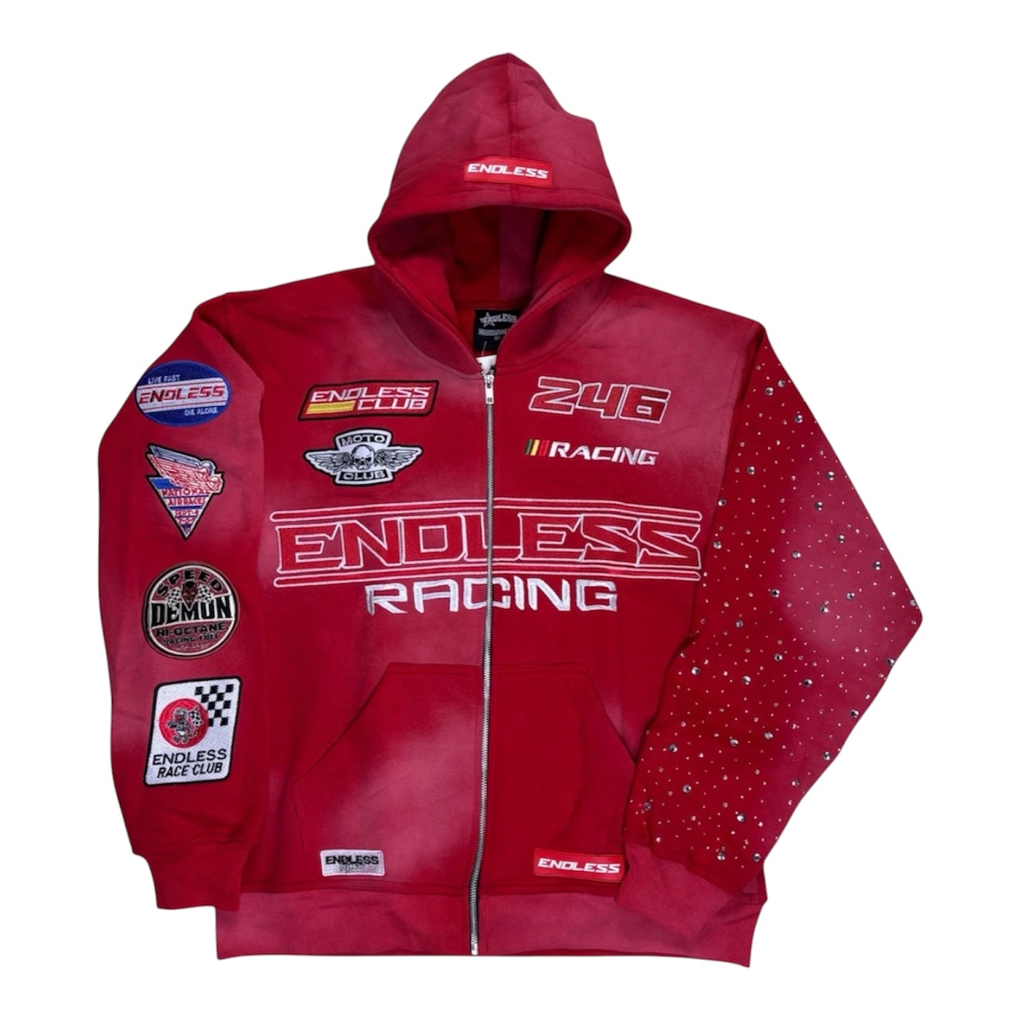 Hoodie Endless Zip Up Cherry Blaze Pit Crew