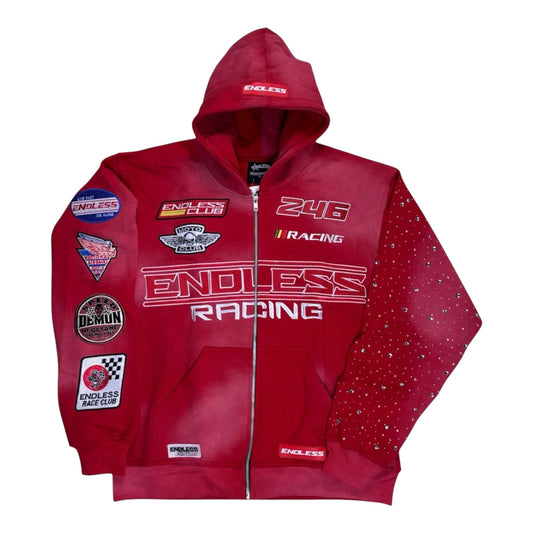 Hoodie Endless Zip Up Cherry Blaze Pit Crew