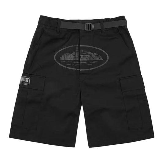 Short Corteiz Alcatraz Triple Black