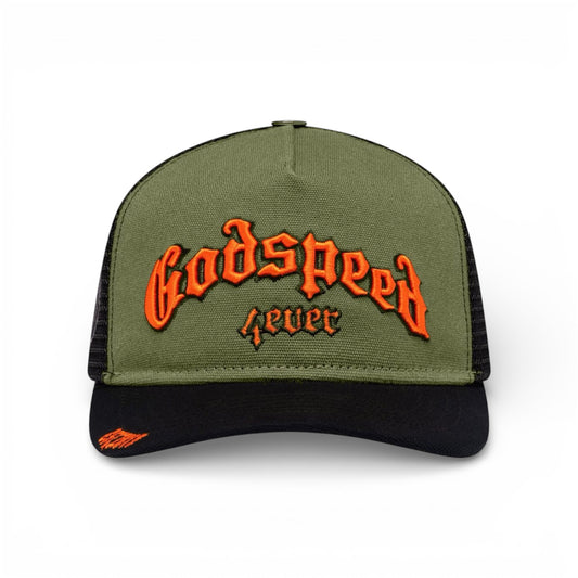 GS Forever Trucker Hat Godspeed Olive/Orange