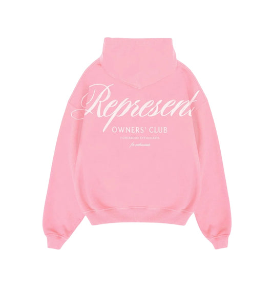 Represent Owners Club Script Hoodie Pink