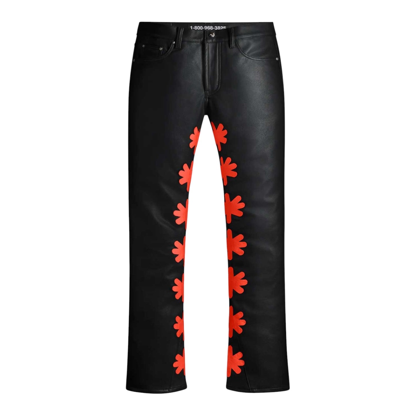 Leather Pant Lost Shdws Black/Red