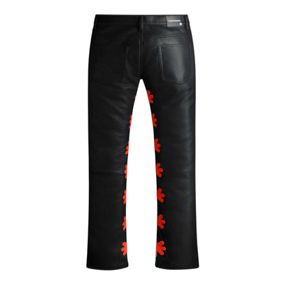 Leather Pant Lost Shdws Black/Red
