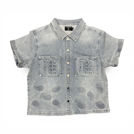 Set Mixed Emotion Paisley Denim Blue