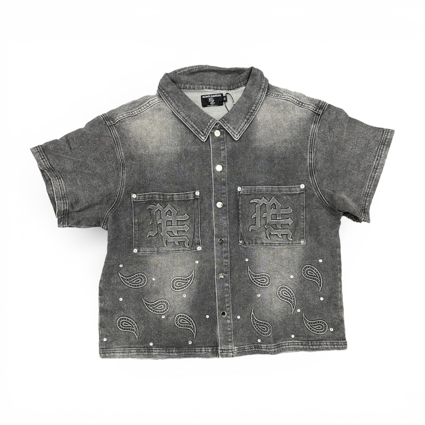 Set Mixed Emotion Paisley Denim Grey