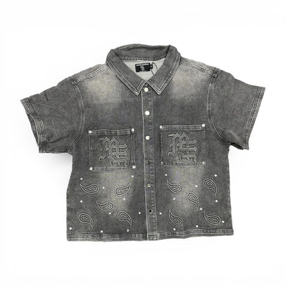 Set Mixed Emotion Paisley Denim Grey