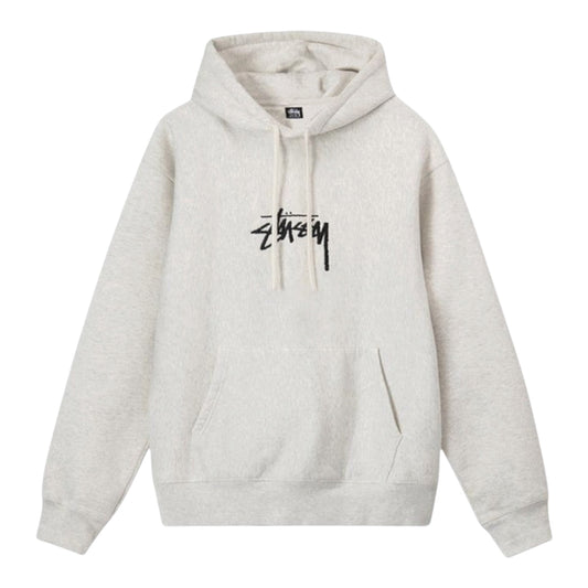Stussy Stock Logo Appliqué Hood 'Ash Heather'