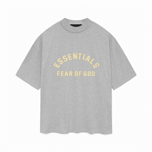 Essentials Heavy Jersey Crewneck Tee Light Heather Grey