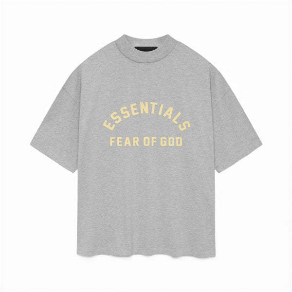 Essentials Heavy Jersey Crewneck Tee Light Heather Grey