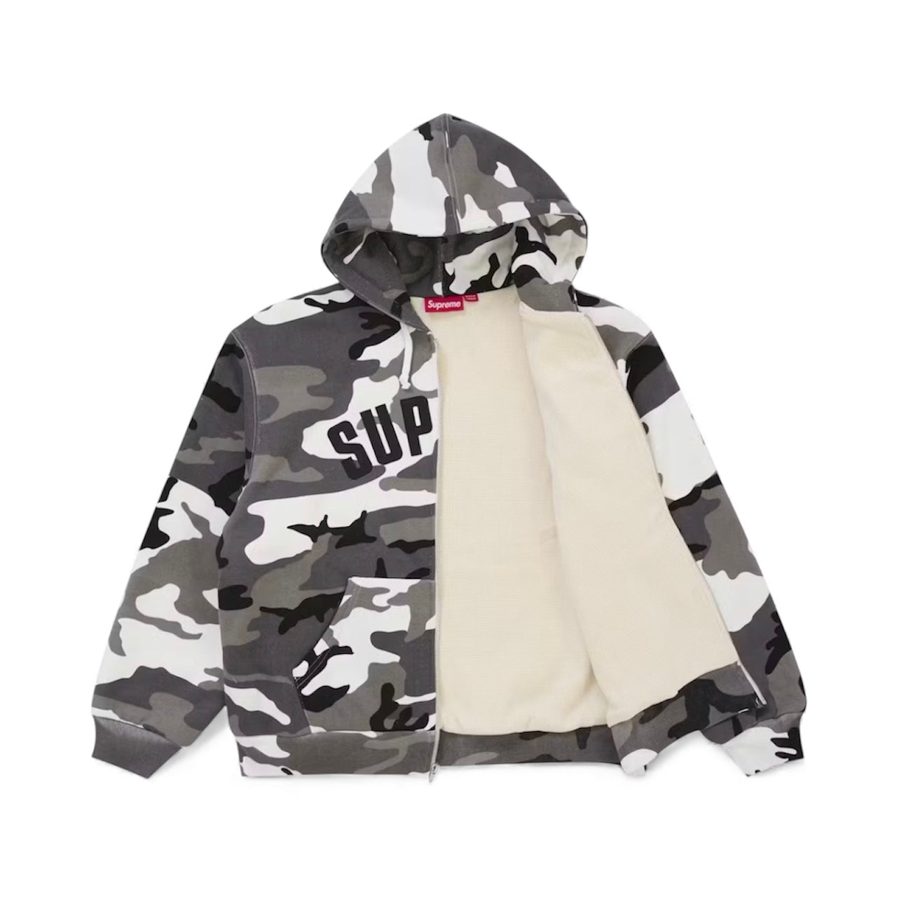 Supreme Arc Thermal Lined Zip Up Hooded Sweatshirt