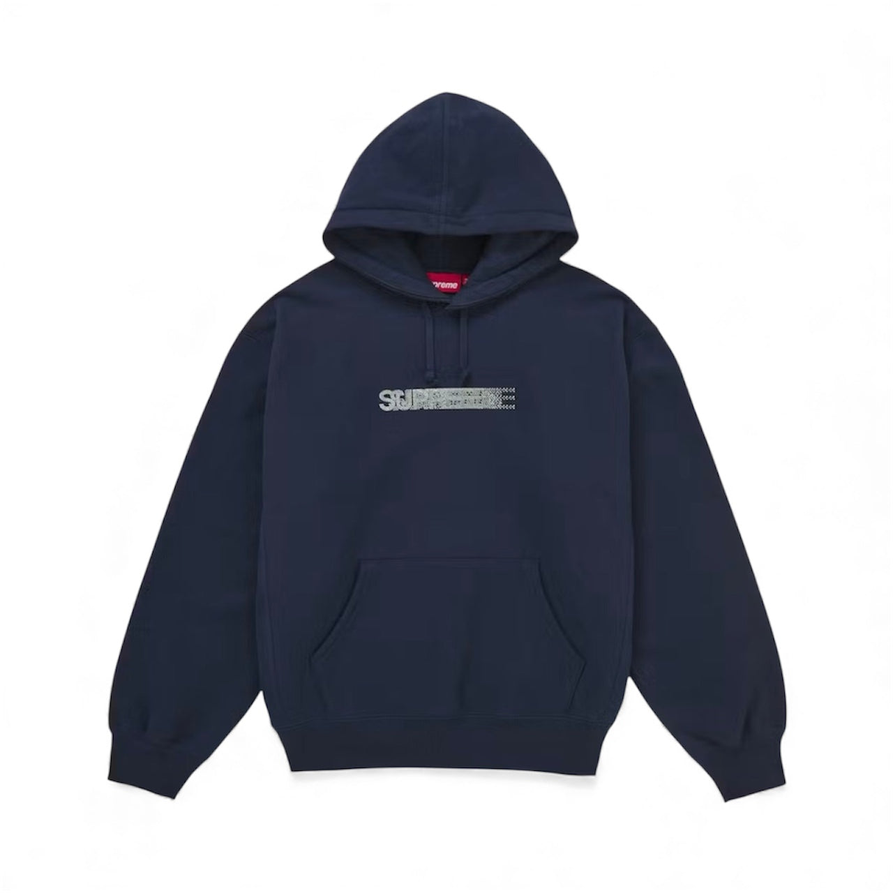 Supreme Swarovski Motion Logo Hooded Navy