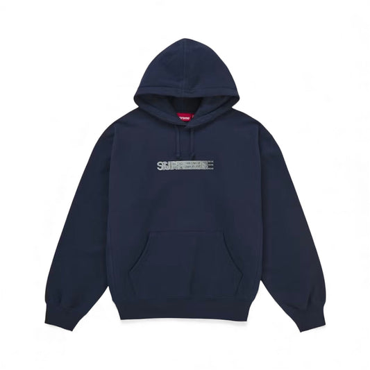 Supreme Swarovski Motion Logo Hooded Navy