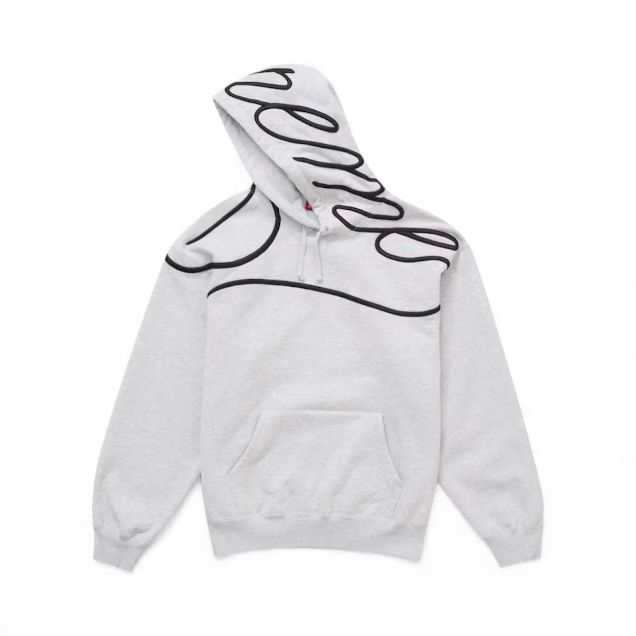 Supreme Shoulder Script Hooded Sweatshirt Heather Grey