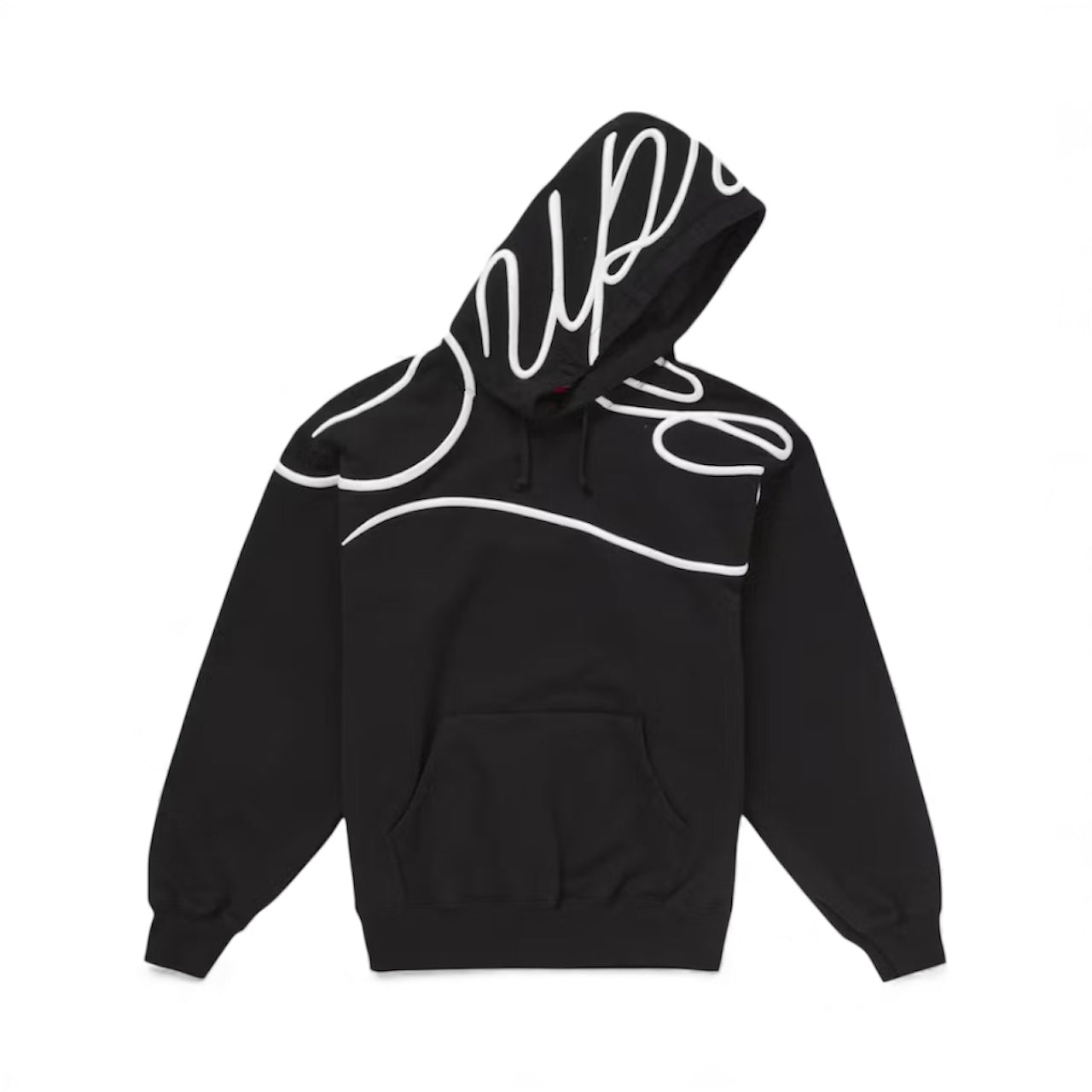 Supreme Shoulder Script Hooded Sweatshirt Black