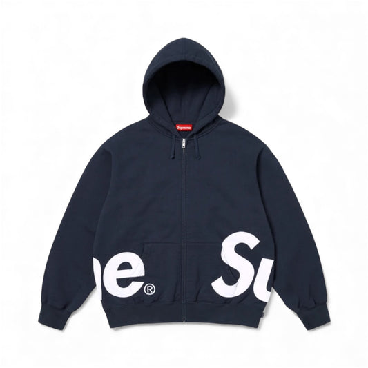 Big Logo Zip Up Hooded Sweatshirt "Navy" Supreme