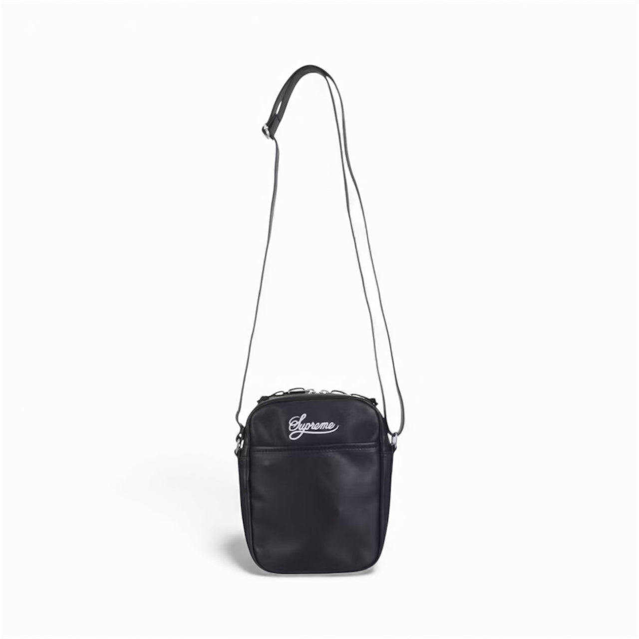 Supreme Nike Leather Shoulder Bag Black