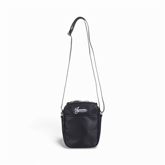 Supreme Nike Leather Shoulder Bag Black
