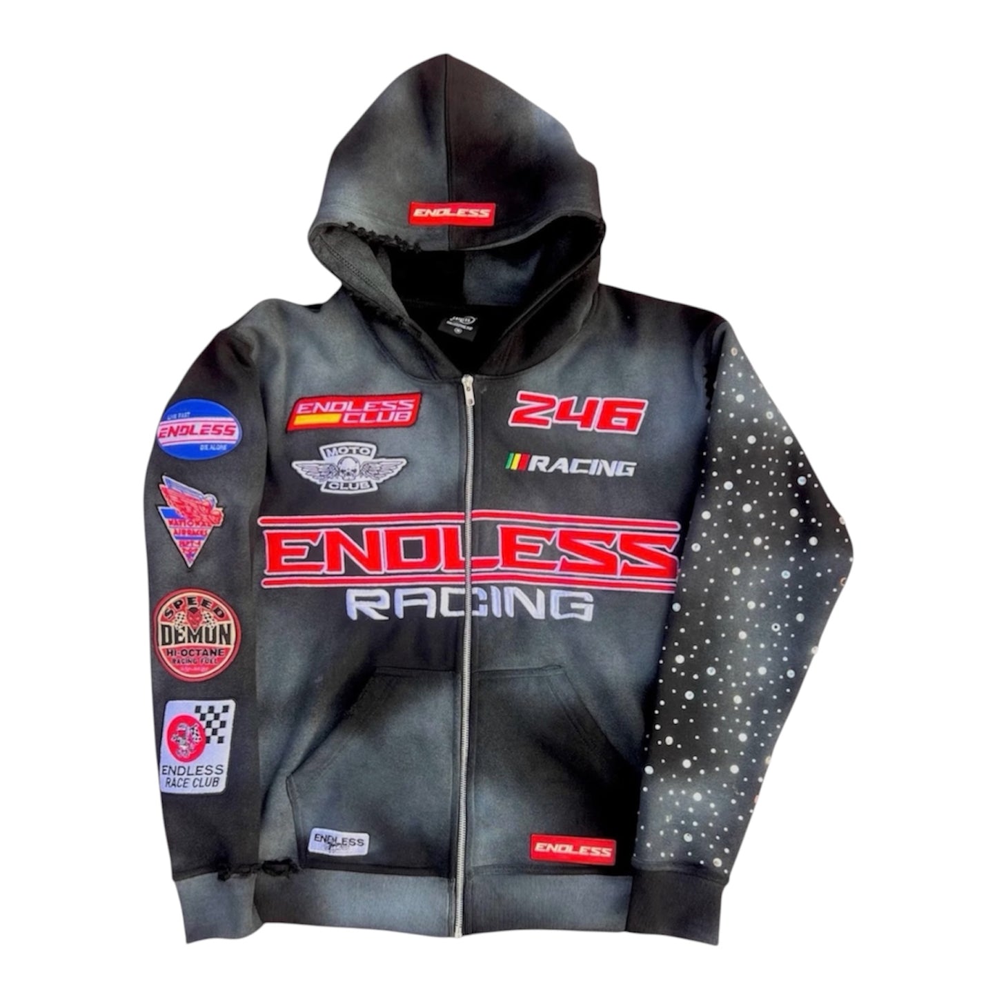 Hoodie Endless Zip Up Inferno Black Pit Crew