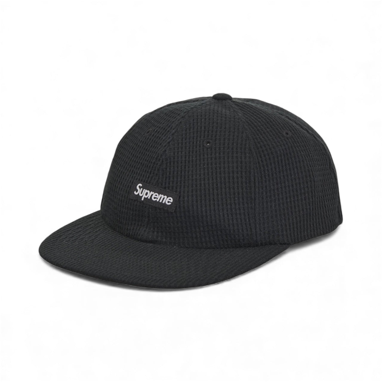 Supreme Polartec Waffle Small Box 6-Panel Black