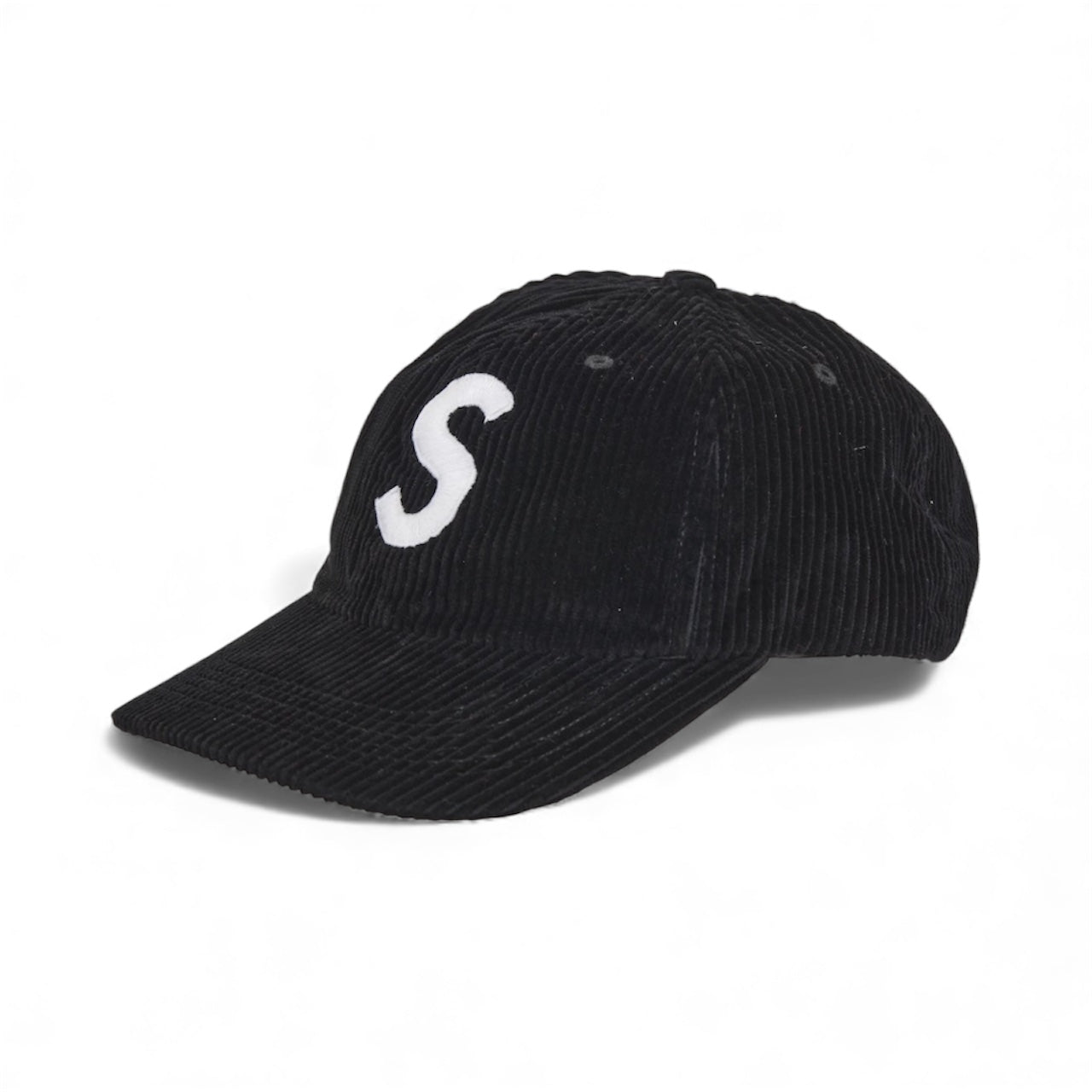 Supreme Corduroy S Logo 6-Panel Black (FW24)