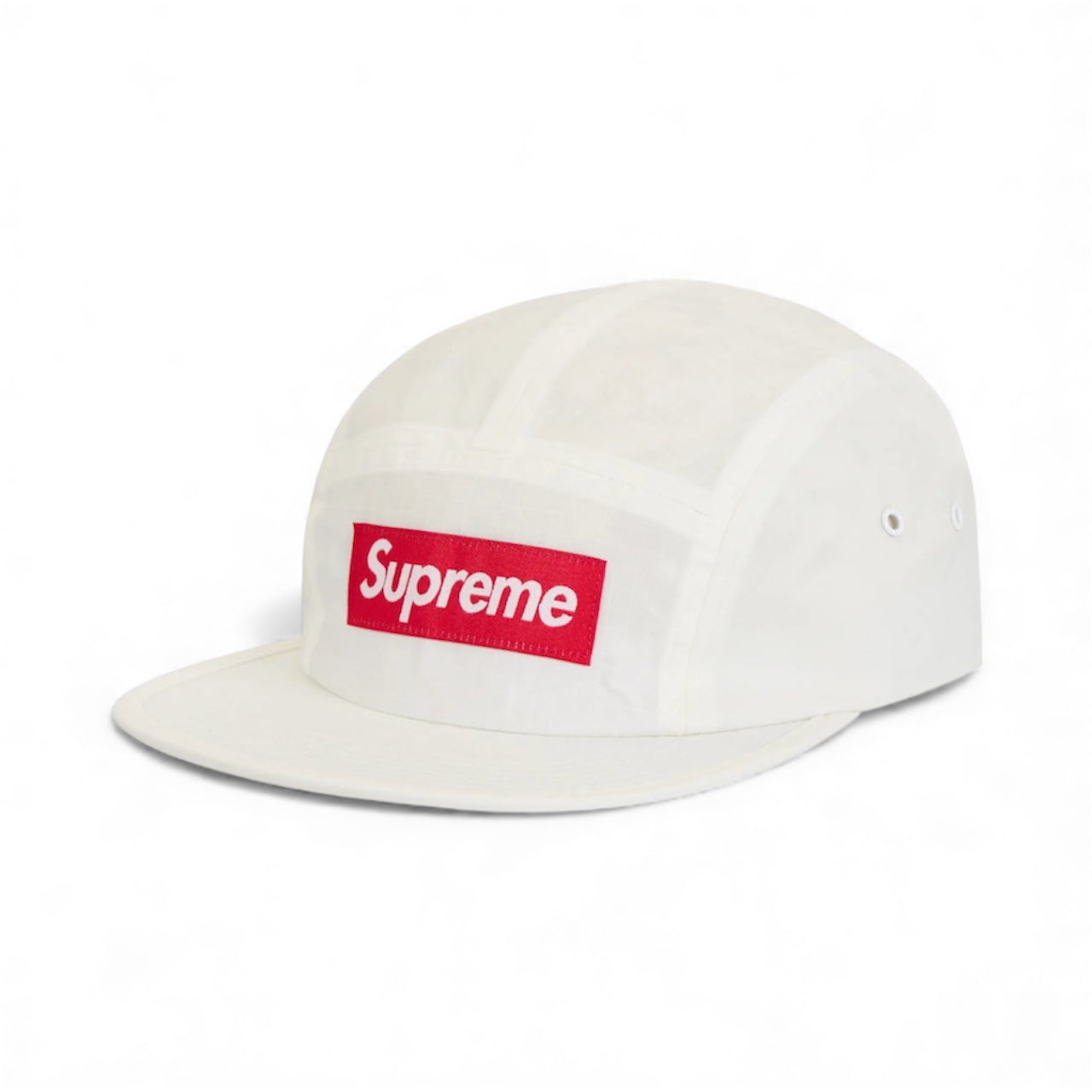 Supreme Waxed Ripstop Camp Cap White