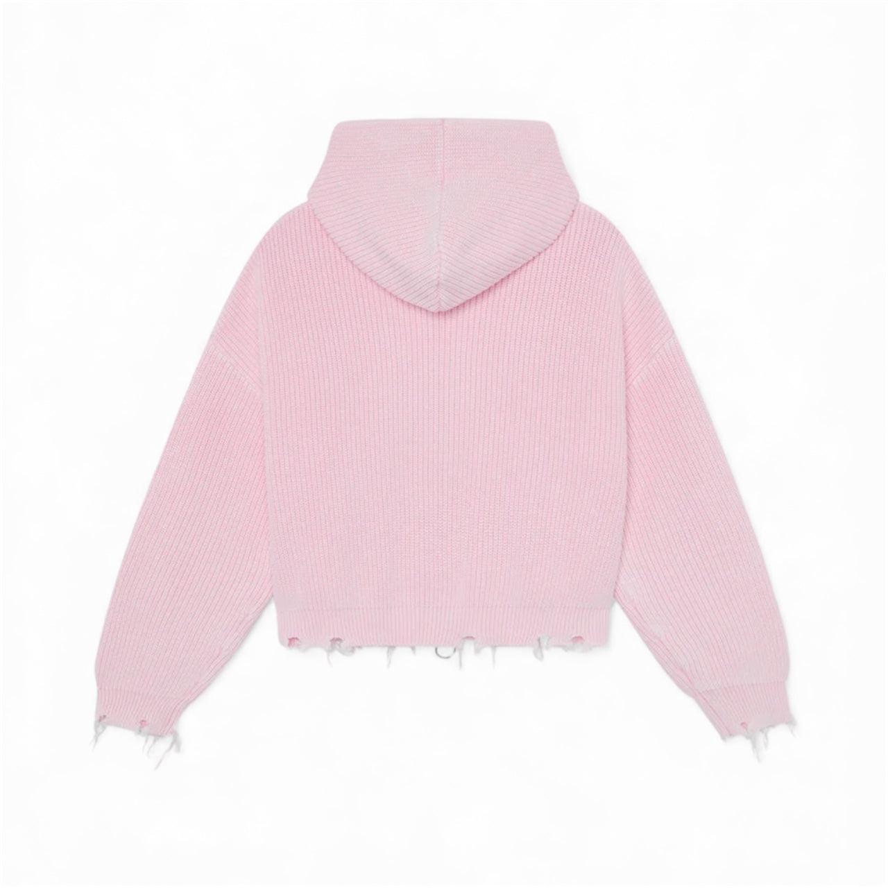 New Light Pink Buzz Knit Zipper Scuffers