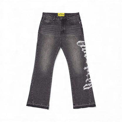 Denim Godspeed OG Logo Flared Grey Wash