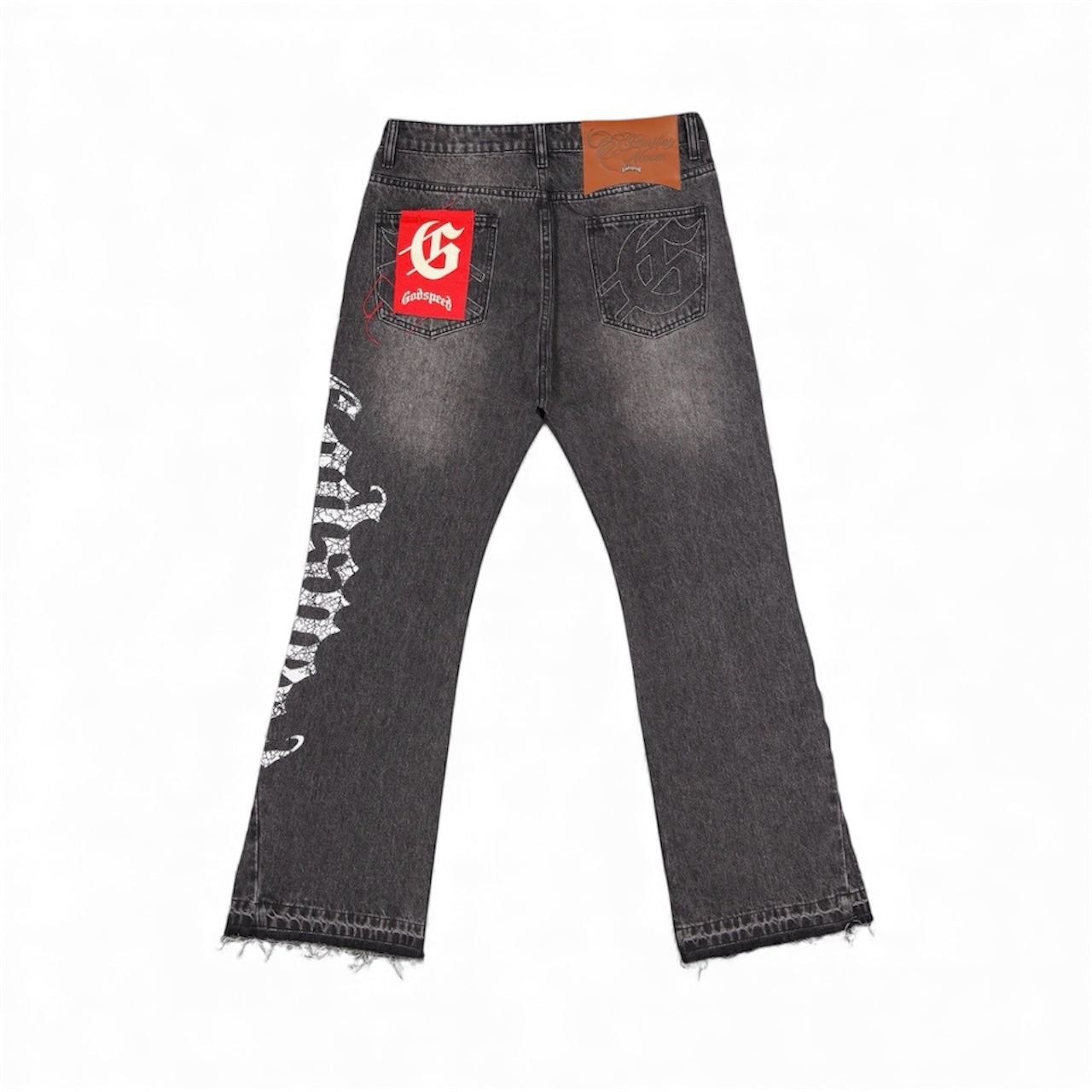 Denim Godspeed OG Logo Flared Grey Wash