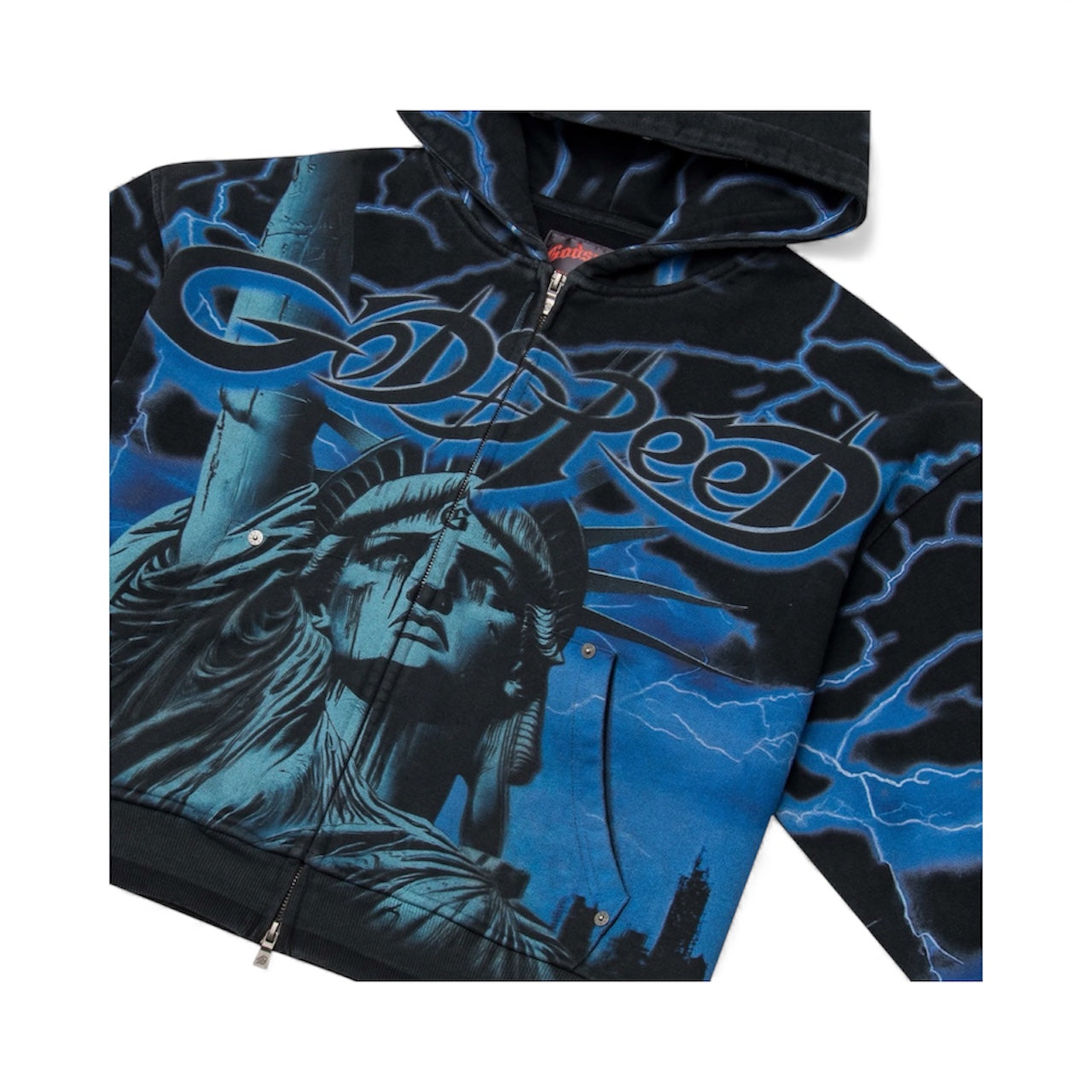 Hoodie Zip Godspeed Voltage Blue