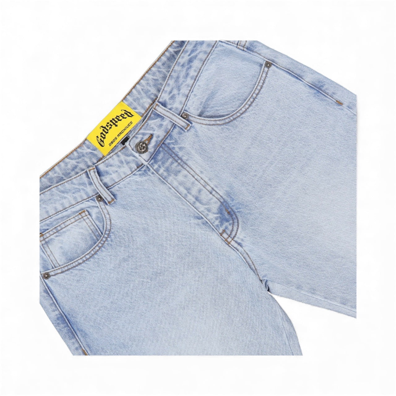 Denim Godspeed OG Logo Flared Printed Blue